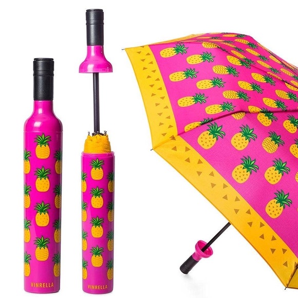 Chic Animal Print Gift Vinrella Red Leopard Print Designer Umbrella In a Bottle - Picture 9 of 10